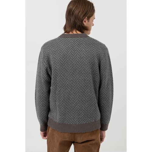 laydown image of Mohair Herringbone Cardigan