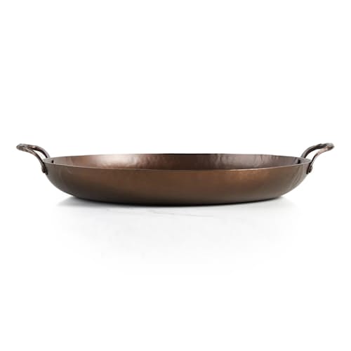 laydown image of Hand-Forged Carbon Steel Party Pan