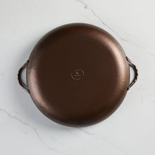 laydown image of Hand-Forged Carbon Steel Party Pan