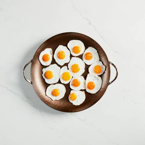 laydown image of Hand-Forged Carbon Steel Party Pan