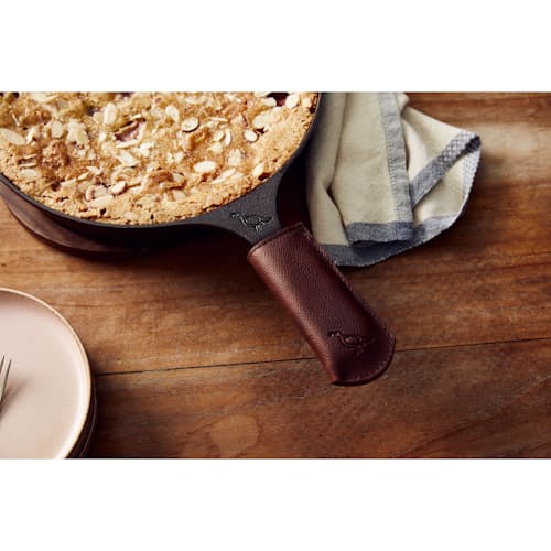 laydown image of Leather Skillet Sleeve