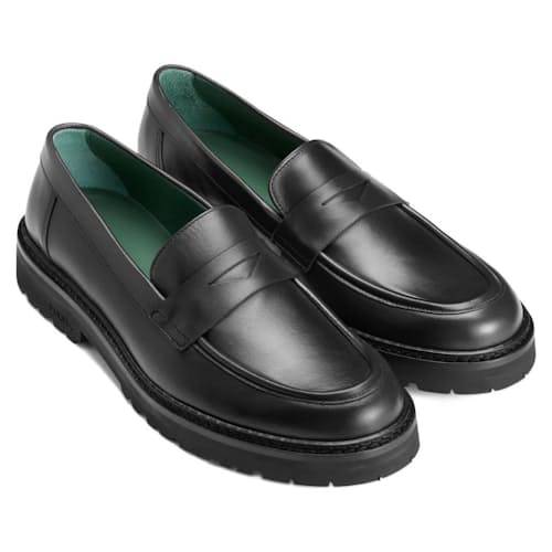 laydown image of Richie Lug Sole Penny Loafer