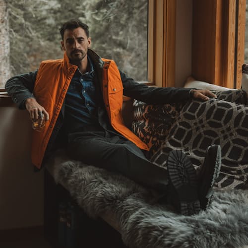 lifestyle image of Richie Lug Sole Penny Loafer
