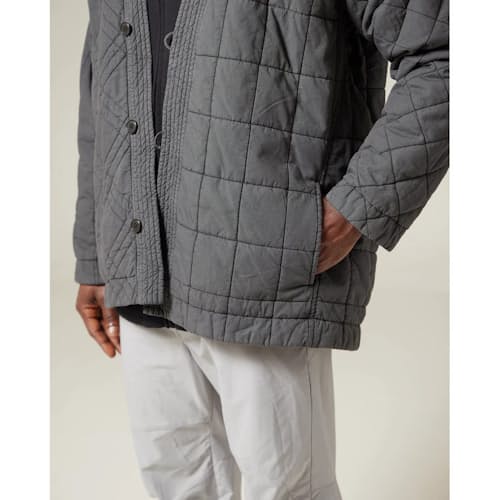 laydown image of Upcycled Cotton Quilted Jacket