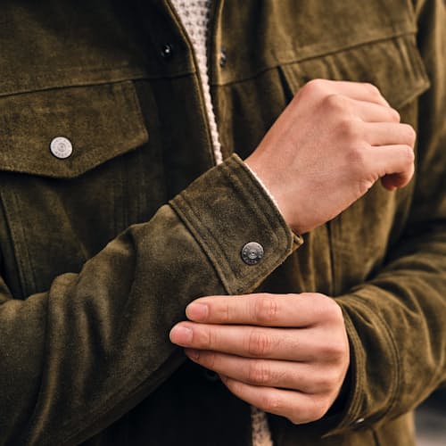 lifestyle image of Golden Bear Suede Trucker