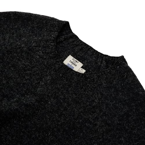 laydown image of Knoll Shetland Wool Crewneck Sweater