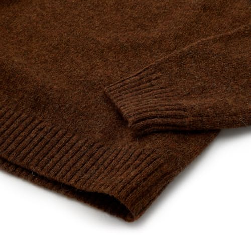 lifestyle image of Knoll Shetland Wool Crewneck Sweater