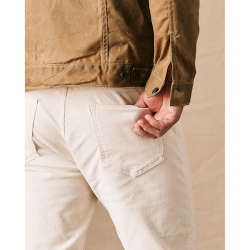 on model image of 365 Corduroy Pant - HB Slim