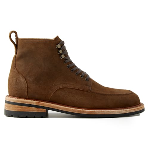 laydown image of Owen Moc Toe Boot