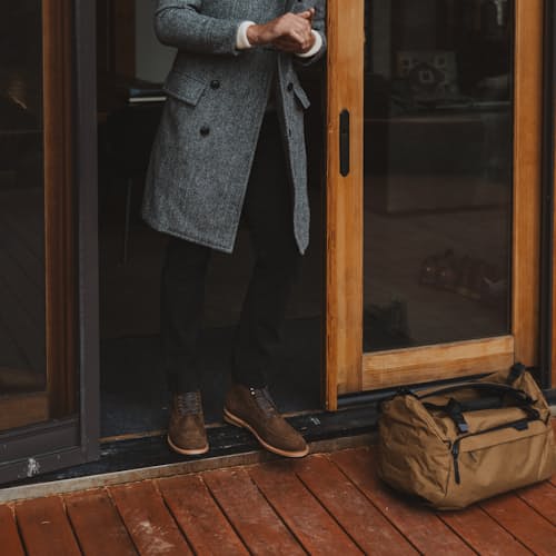 lifestyle image of Owen Moc Toe Boot