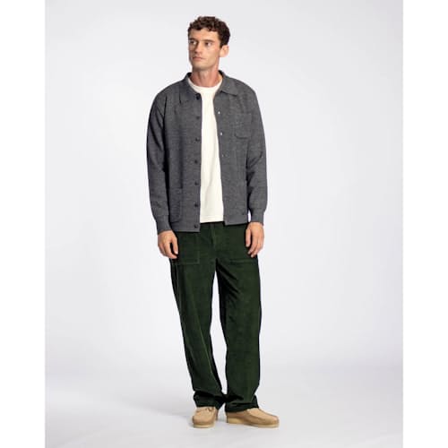 on model image of Organic Cotton Station Cardigan