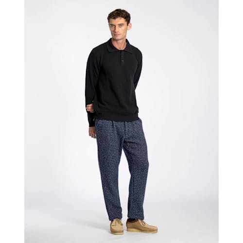 lifestyle image of Organic Cotton Renard Long Sleeve Polo