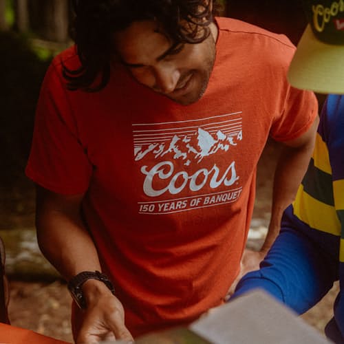lifestyle image of 150 Years of Banquet Graphic T-Shirt