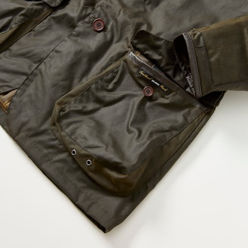 laydown detail image of Beacon Waxed Blazer Jacket