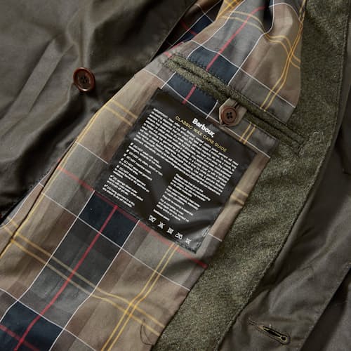 laydown detail image of Beacon Waxed Blazer Jacket