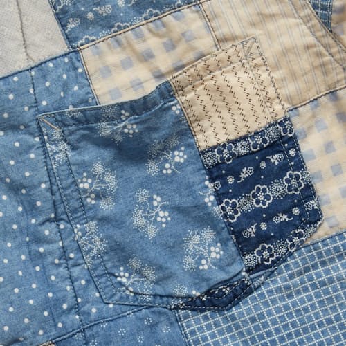 laydown image of Cooper Patchwork Shirt Jacket