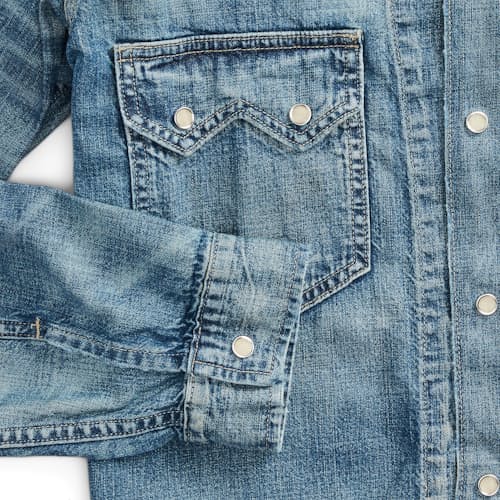 lifestyle image of Sawtooth Denim Trucker Jacket