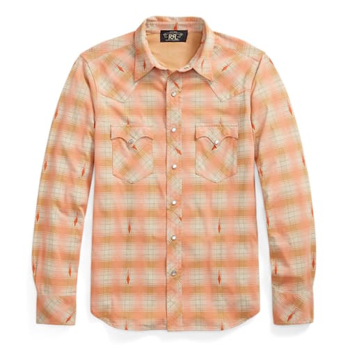 laydown image of Plaid Western Shirt