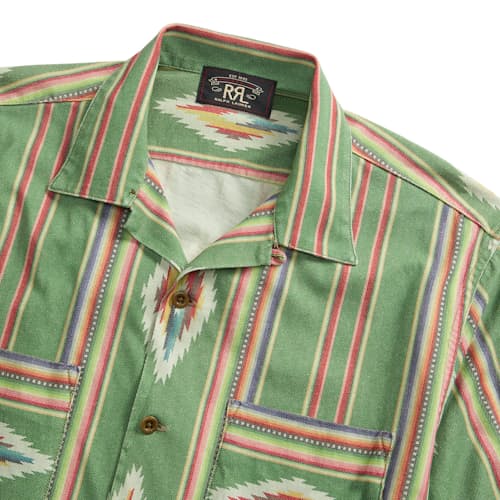 laydown image of Serape Camp Shirt