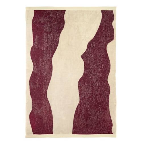 laydown image of Burgundy Bone Towel