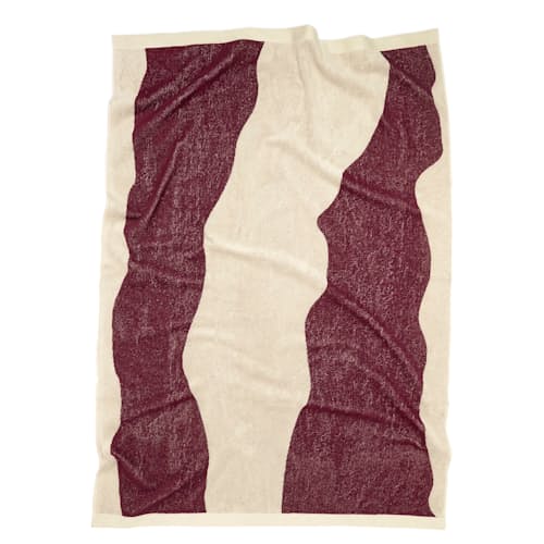 laydown image of Burgundy Bone Towel