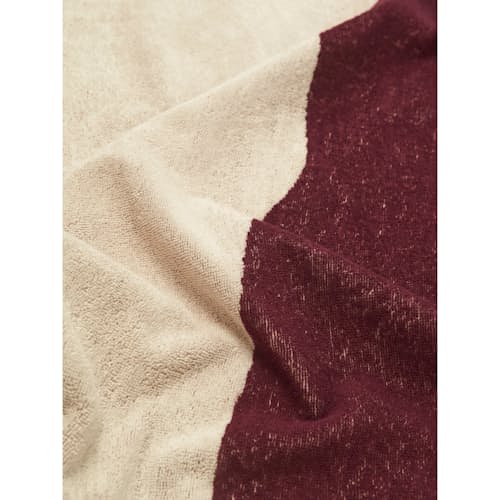 laydown image of Burgundy Bone Towel