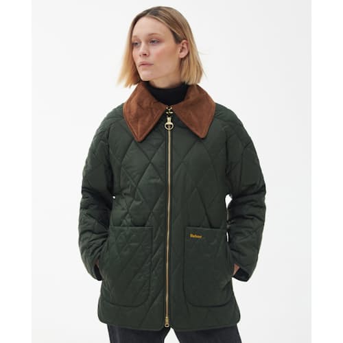 on model image of Women's Woodhall Quilt Jacket