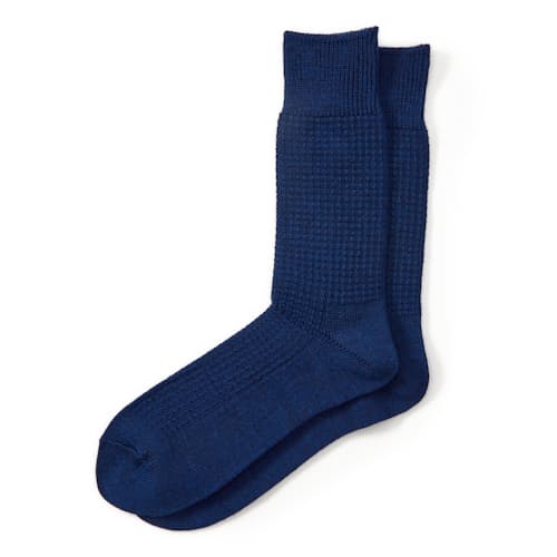 laydown image of Merino Wool Waffle Socks