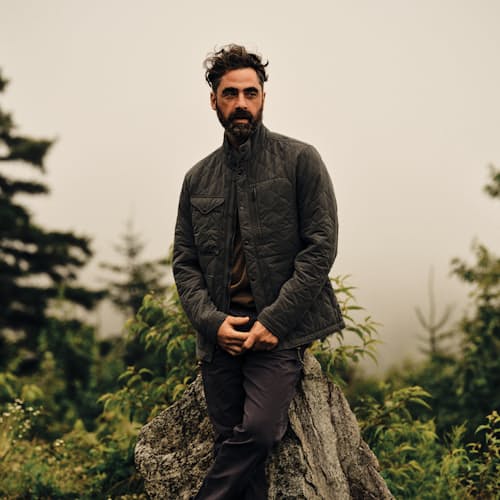 lifestyle image of Quilted Insulated Tanker Jacket