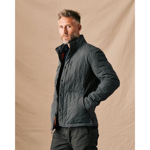 lifestyle image of Quilted Insulated Tanker Jacket