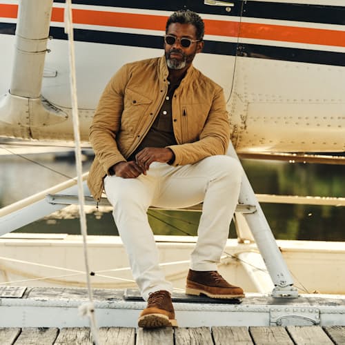 lifestyle image of Quilted Insulated Tanker Jacket