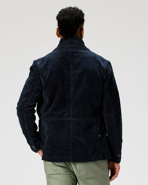 on model image of Corduroy Trap Blazer
