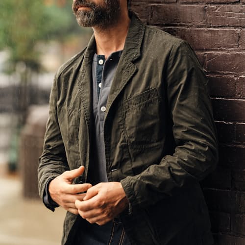 lifestyle image of Waxed Trap Blazer
