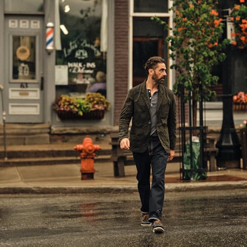 lifestyle image of Waxed Trap Blazer