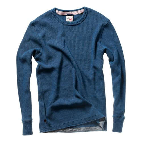 laydown image of Bi-Waffle Thermal Crew Sweatshirt