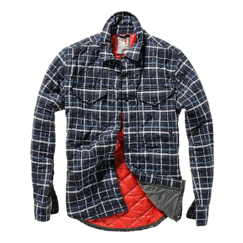 laydown image of Quilted Flannel Shirt Jacket