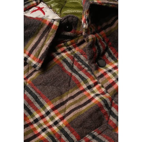 laydown image of Quilted Flannel Shirt Jacket