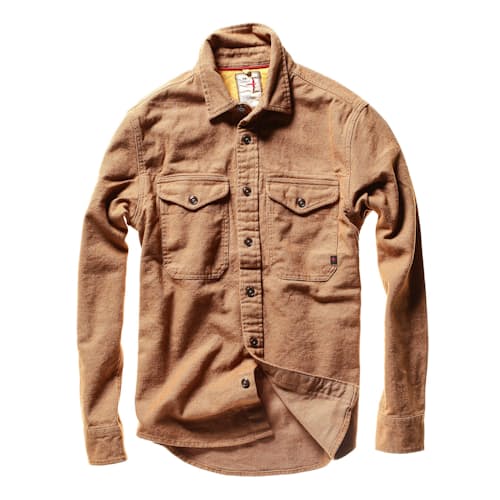 laydown image of Soft Brushed Utility Workshirt