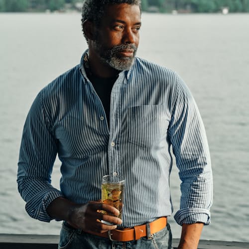 lifestyle image of Highland Blues Long Sleeve Shirt