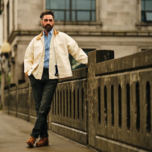 lifestyle image of Highland Blues Long Sleeve Shirt
