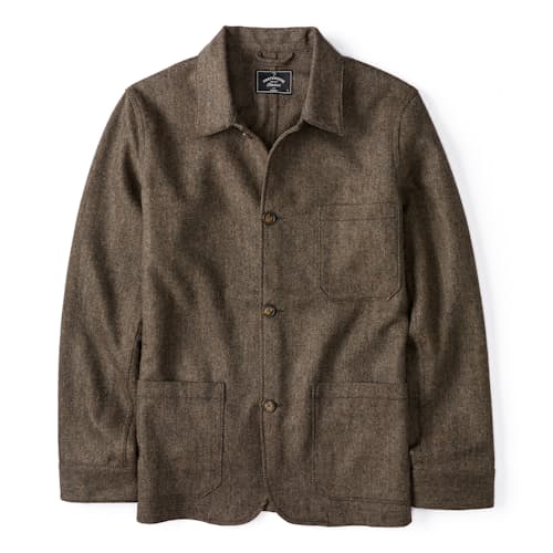 laydown image of Labura Wool Herringbone Jacket