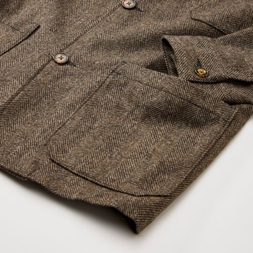 laydown detail image of Labura Wool Herringbone Jacket