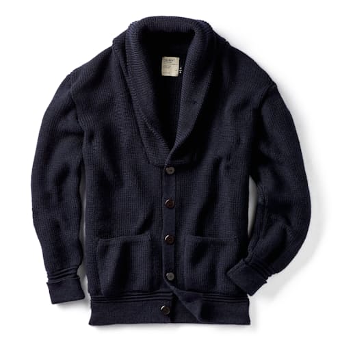 laydown image of Eiger Shawl Collar Cardigan