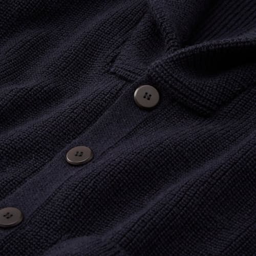 laydown image of Eiger Shawl Collar Cardigan
