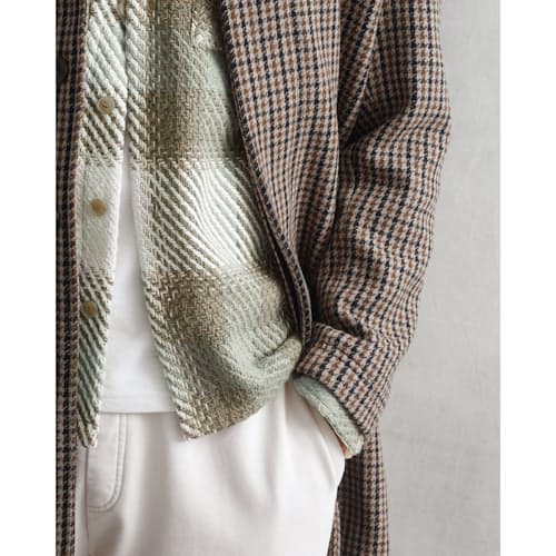 laydown image of Chester Houndstooth Check Coat