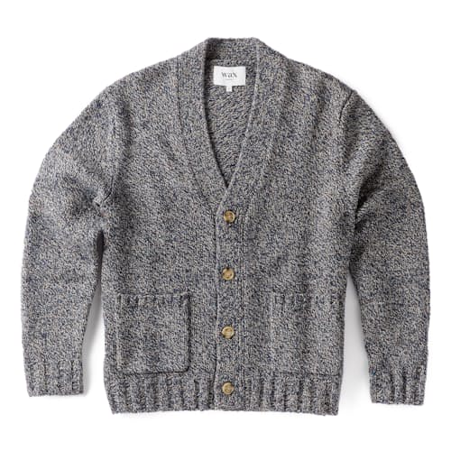 laydown image of Walker Fleck Wool Cardigan