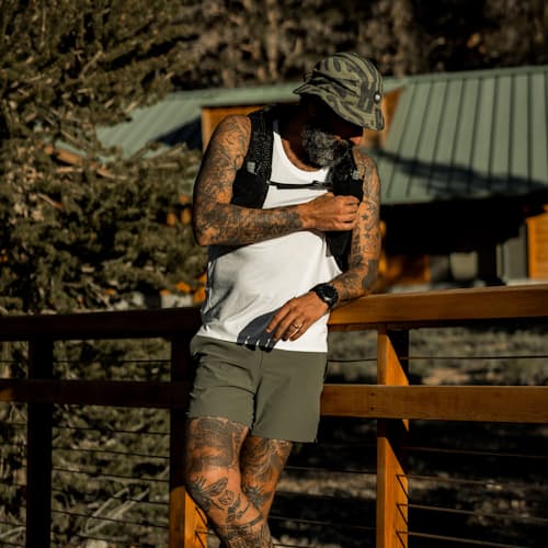 lifestyle image of Lightweight Performance Singlet Tank Top