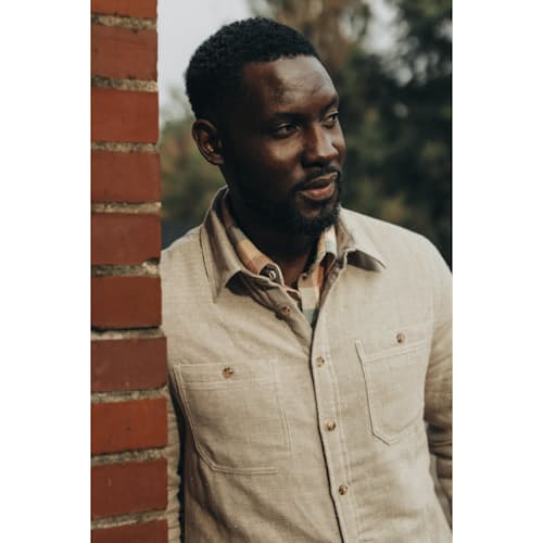 laydown image of The Lined Utility Shirt