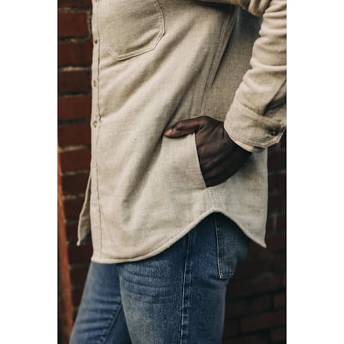 laydown image of The Lined Utility Shirt