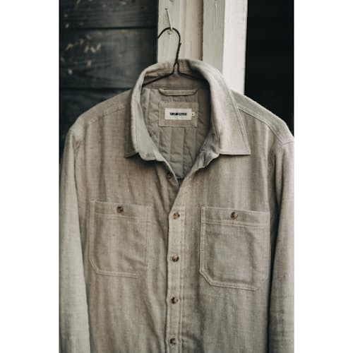 laydown image of The Lined Utility Shirt